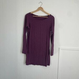 Organic Layla Long Sleeve - scoop neck long sleeve organic cotton tunic purple